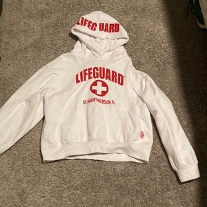 St. Augustine white lifeguard  youth large sweatshirt